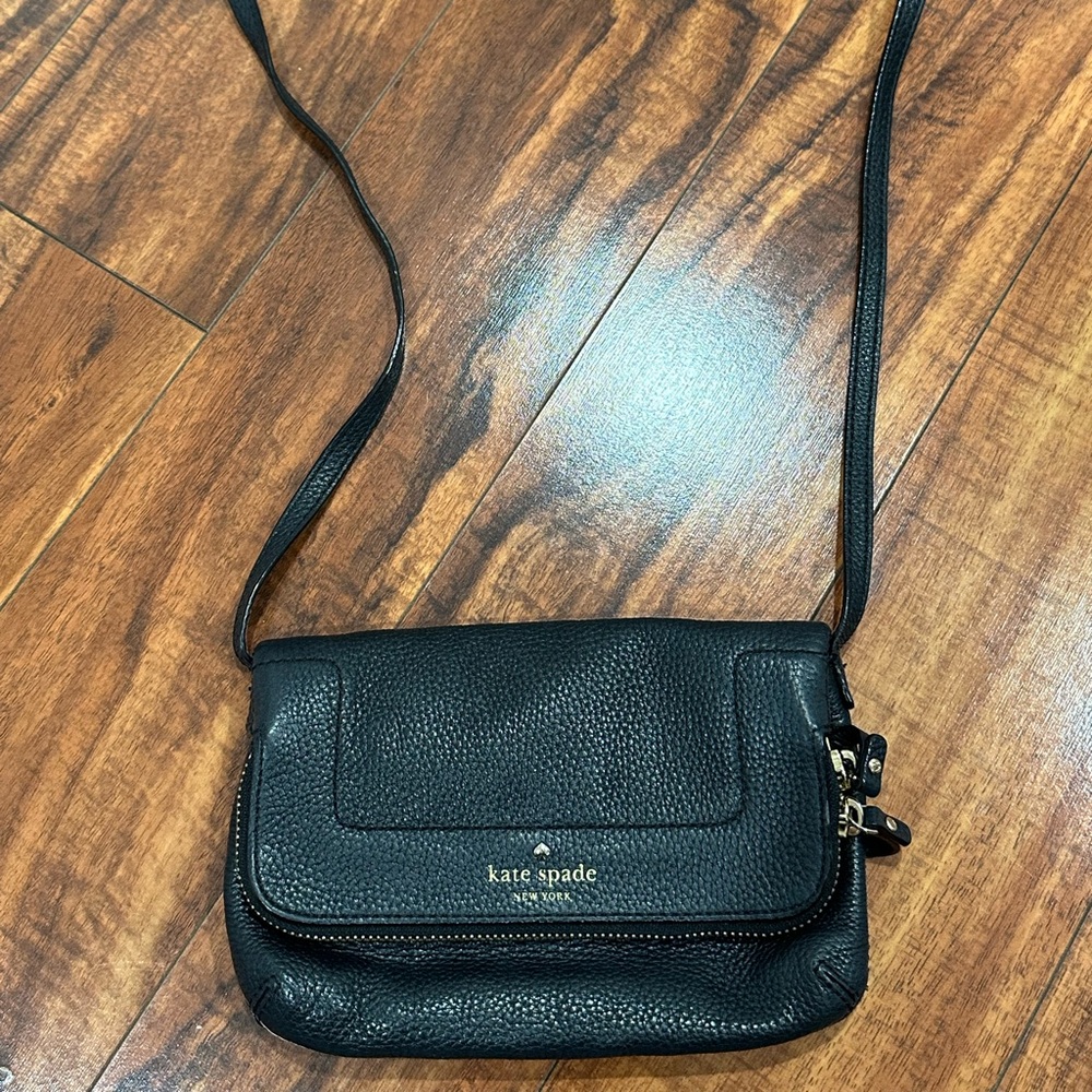 Kate Spade Textured Black Crossbody Bag